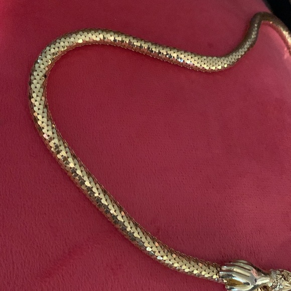 1970s DL Auld Clasping Hands Gold Tone Mesh Belt/Necklace ✨ - Picture 14 of 16